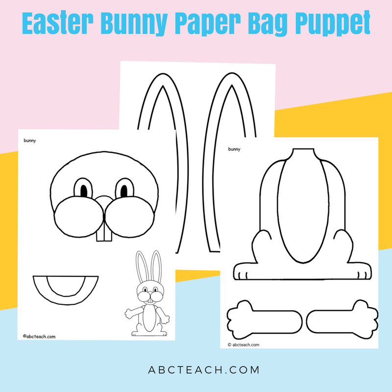 How to Create a Cute Bunny Paper Bag Puppet with Free Bunny Template -  CraftyThinking